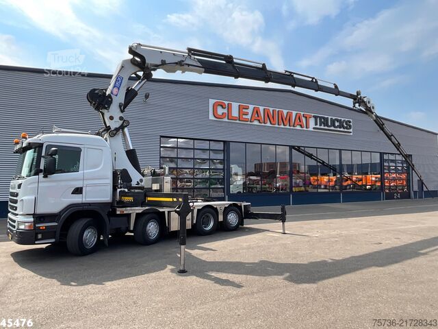 Standardni SZM Scania G 480 HMF 85 Tonmeter laadkraan + Fly-Jib
