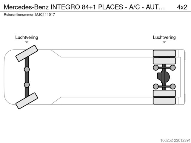  Mercedes-Benz INTEGRO 84+1 PLACES - A/C - AUTOMAT - BE REGIST...