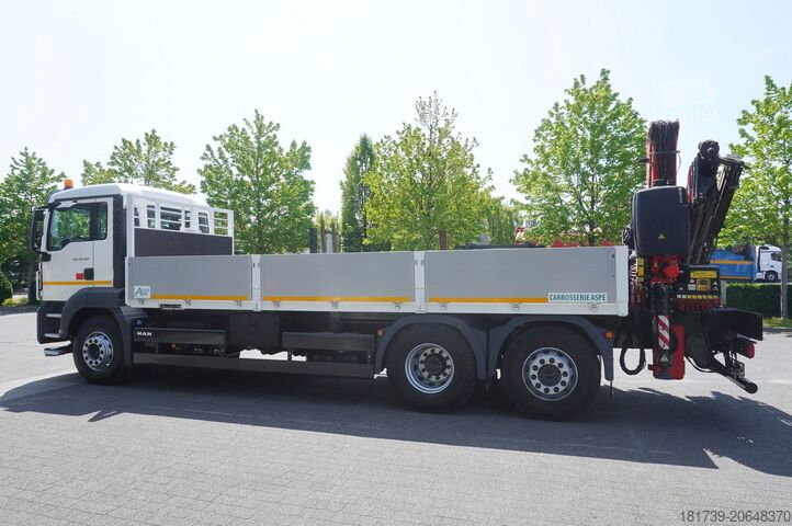 Vinçli platform MAN TGS 26.360 Flatbed / Fassi F175 7.7 T /