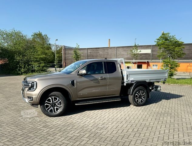 Tippbil skåpbil FORD Ranger Limited Autom EXtraKab 3-S.-Kipper 360Kam