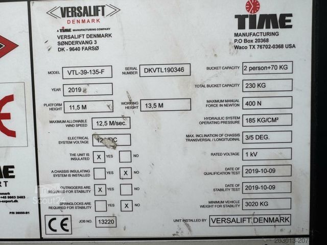 Hoogwerker vrachtwagen MERCEDES-BENZ Sprinter 316 CDI mit Versalift VTL-39-135
