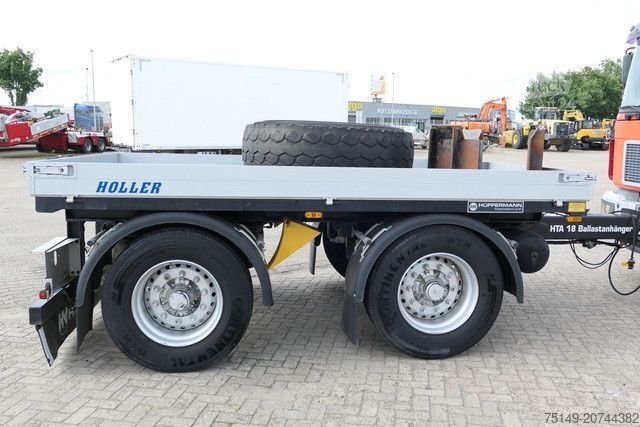 Åben trailer HÜFFERMANN HTA 18.00, Tandem, Ballastanhänger, Luftfederung