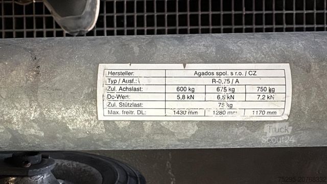 Araba römorku AGADOS PKW Anhänger 750KG 1. Hand / TOP- Zustand