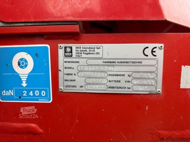 Plateforme de travail IMER IT12180 ED hybrid Diesel + Elektroaku 14m