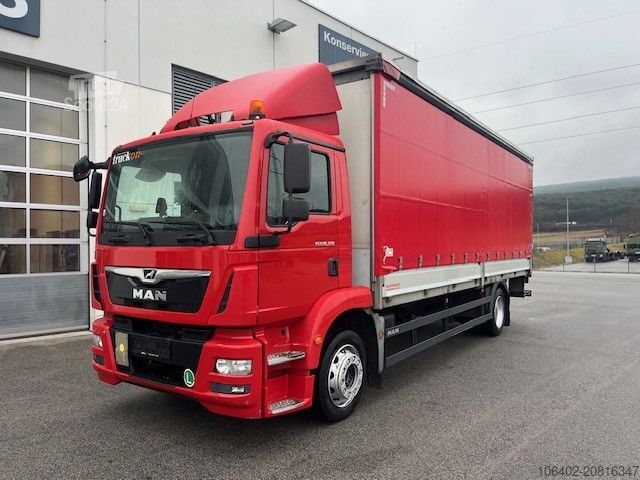 Flatbed truck with tarp MAN TGM 18.320 4x2 BL