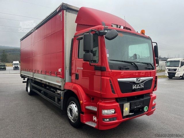 Flatbed truck with tarp MAN TGM 18.320 4x2 BL