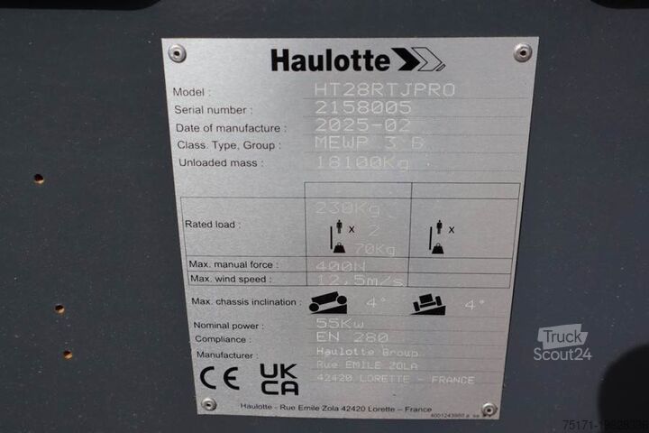 Platforma telescopică Haulotte HT28RTJ Pro Guarantee! 4x4x4 Drive, 28 m Working H