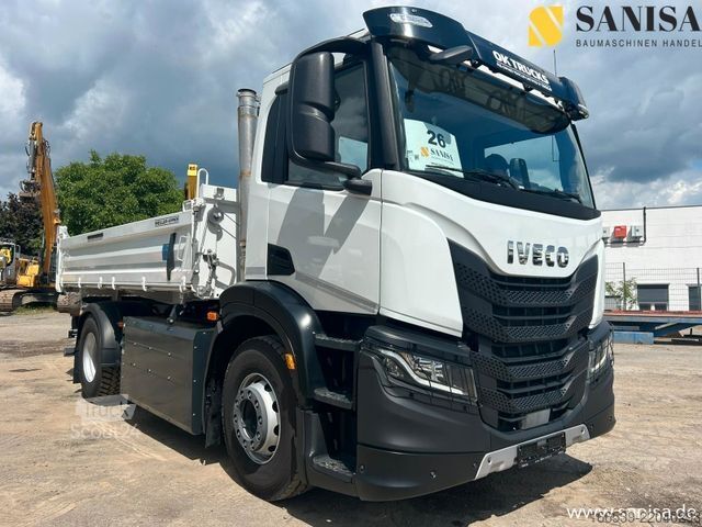Camion-benne tricar IVECO S-Way 400/Meiler/CNG/Erdgas/Blatt-Luft/AHK