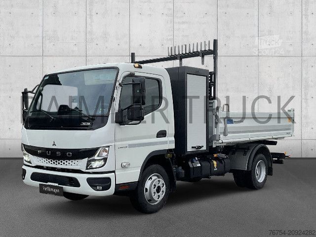 Furgón volquete trilateral FUSO Mitsubishi Canter 7C18 Meiller Kipper Roadbox AHK