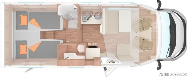 Halvintegreret autocamper WEINSBERG CaraSuite 700 ME LED Scheinwerfer / Abstandstemp