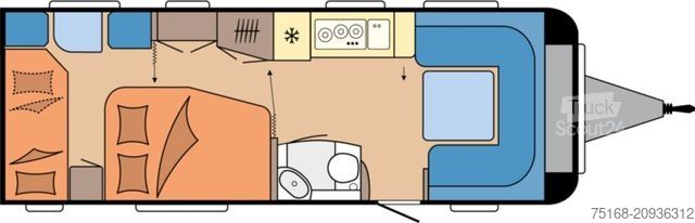 Lakókocsi HOBBY Prestige 650 KFU Abverkauf / 2200 kg Achse