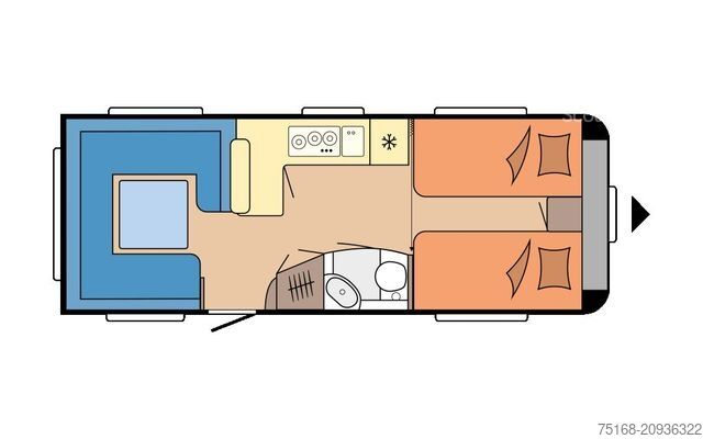 Lakókocsi HOBBY Prestige 620 CL Modell 2025 / 2200 Kg Achse