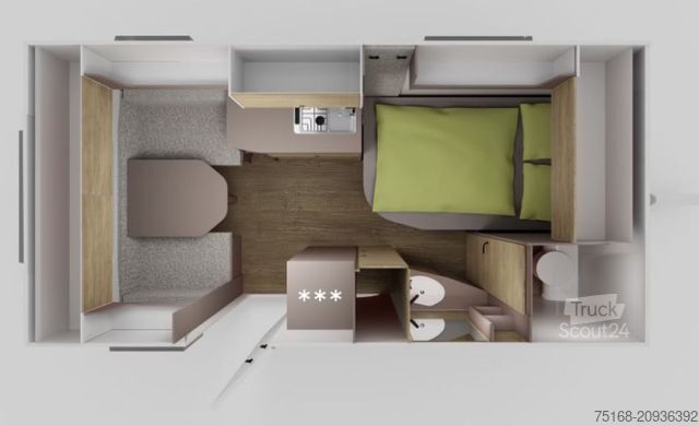 Campingvogn NEXT NEXT 380 Modell 2026 / 1300 kg Achse