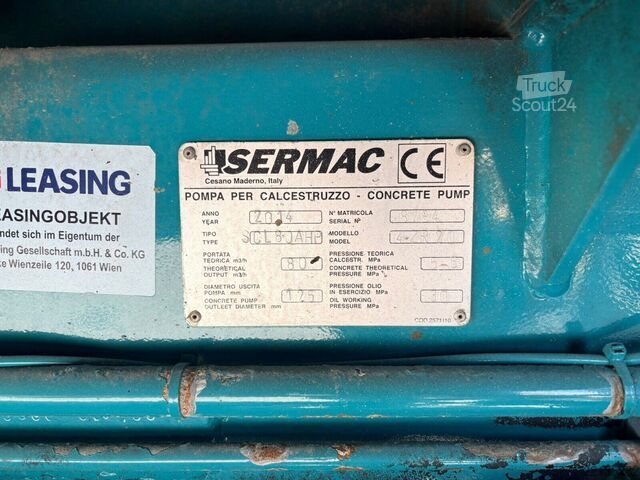 Betongpumpe Mercedes-Benz ATEGO 1527 4x2 POMPA DO BETONU SERMAC CITYPUMP ...