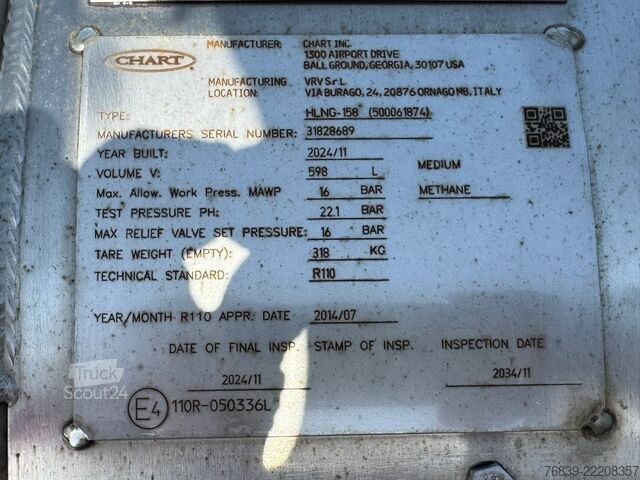 Standard-SZM Iveco Stralis AS440S46 2x LNG tank 598 Liter Retarder