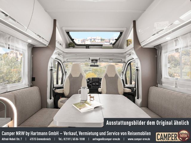 Camping-car semi-intégré ETRUSCO T 7400 QBC Mod 2025, TV, Hubbett, Markise