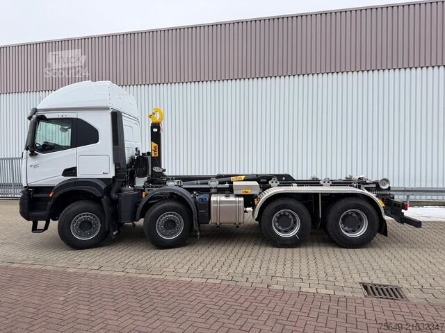 Camion benne à bras amovible Iveco-Magirus T-Way AT410T51/58 8x4 T-Way AT410T51/58 8x4, Retarder, 4x VORHANDEN!