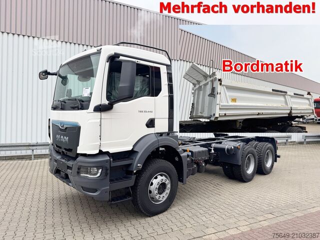 Camion ribaltabile trilaterale MAN TGS 33.440 6x4 BB TGS 33.440 6x4 BB, Bordmatik, mehrfach vorhanden!