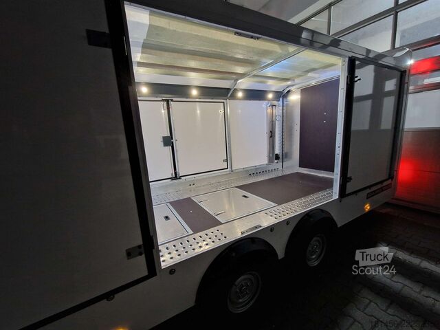 Autotransportator Brian James Trailers Race Transporter 5 weiß ab Lager verfügbar