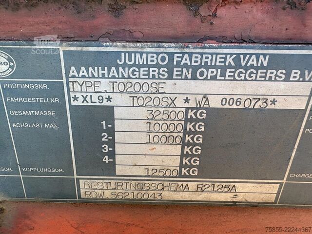 Kayar brandalar Jumbo TO  Kooiaap / BPW Axles / Steering / NL T...