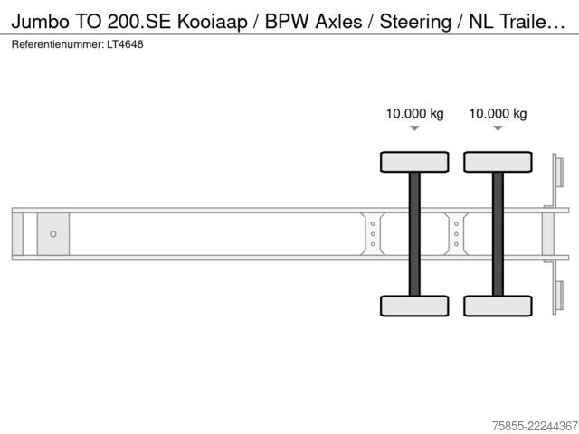 Kayar brandalar Jumbo TO  Kooiaap / BPW Axles / Steering / NL T...