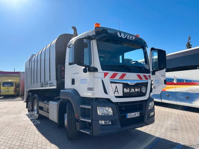 Camion à ordures MAN TGS 28.320  FAUN Rotopress  Zöller Lift EURO 6
