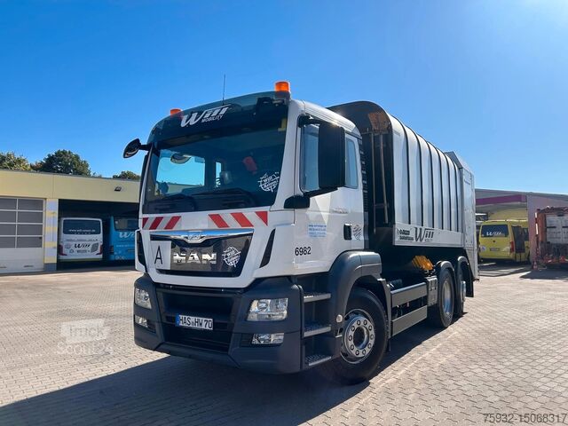 Camion à ordures MAN TGS 28.320  FAUN Rotopress  Zöller Lift EURO 6