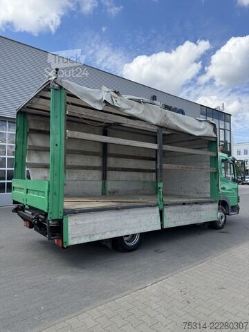 Ponyvával szerelt furgon mercedes-benz MB Atego 816 Plane/Spriegel mit Ladebordwand, Rü