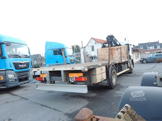 Truck mounted crane RENAULT 270dci Lander Plateau + Kran Hiab 140