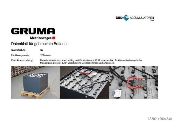 Batéria vysokozdvižného vozíka GRUMA 48 Volt 5 PzS 775 Ah