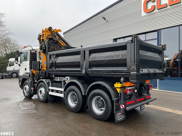 3-sided tipper Man TGS 41.480 8x4 Effer 47 Tonmeter laadkraan + Fl...