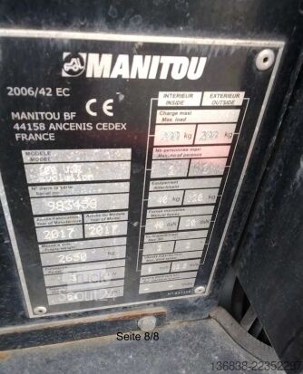 Nacelles automotrices Manitou 100 VJR Teleskopmastbühne Elektro 9,85 m