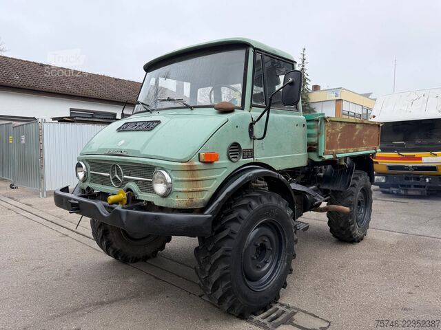 Avfallsbil Mercedes-Benz Unimog 403, Pritsche, Kipper, 72 PS, voll funkt...