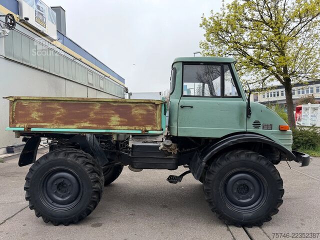 Avfallsbil Mercedes-Benz Unimog 403, Pritsche, Kipper, 72 PS, voll funkt...