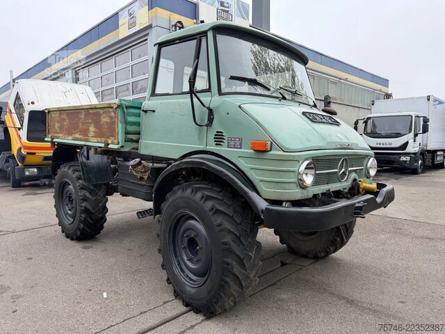 Avfallsbil Mercedes-Benz Unimog 403, Pritsche, Kipper, 72 PS, voll funkt...