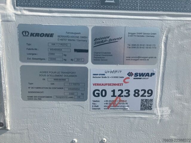 Сменный кузов прицеп KRONE Wechselbrücke Koffer