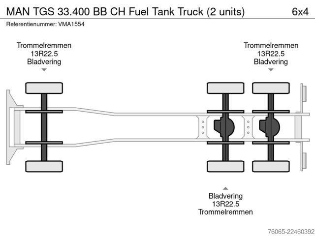 Camião cisterna MAN TGS 33.400 BB CH Fuel Tank Truck (2 units)