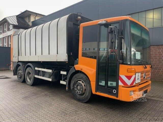 Camion à ordures Mercedes-Benz 2633 6x2 Econic Faun RotoPress/Kombischüttung