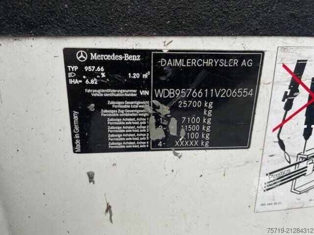 Camion à ordures Mercedes-Benz 2633 6x2 Econic Faun RotoPress/Kombischüttung