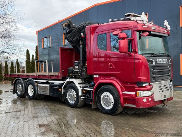 Priklopnik za platformo Scania R580 8x2 EURO6 SKRZYNIA Z HDS HIAB 422E-6 HOPRP