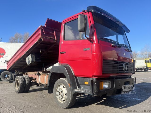 Kipper LKW Mercedes-Benz 809 K, Blatt/Blatt, Meiller, Kipper