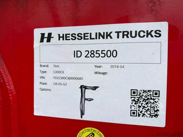 Camion de gunoi Stas S300CX 58m3 Stuuras Alcoa Klep/Deuren Wabco Sma...