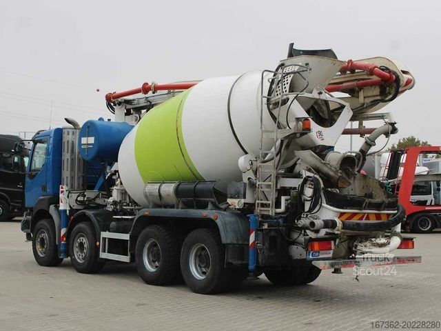 Concrete pump truck RENAULT KERAX 420, EURO 3, 7m3, 8X4, CIFA MAGNUM MK 24.4