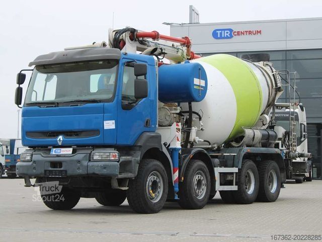Concrete mixer truck RENAULT KERAX 420, EURO 3, 7m3, 8X4, CIFA MAGNUM MK 24.4
