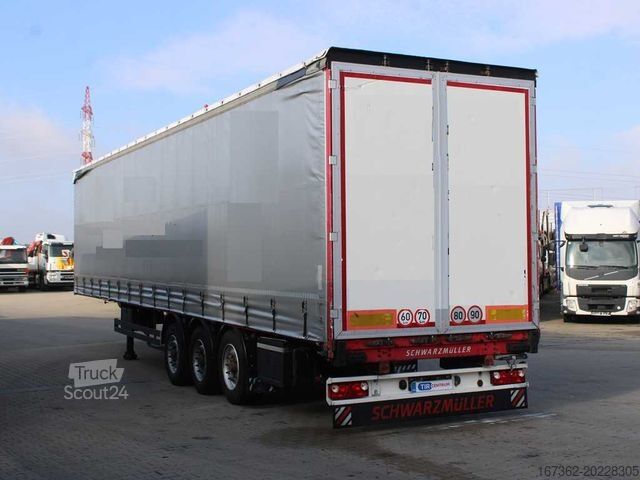 Semiremorcă deschisă cu prelată SCHWARZMÜLLER SPA 3/E, MULTILOCK, LIFTING AXLE