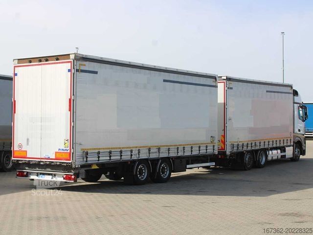 Platformas kravas automašīna ar tentu MERCEDES-BENZ Actros 2542, 6X2, EURO 6 + PANAV TV018H