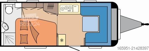 Lakókocsi Hobby Excellent 540 WFU 2000kg TV-Halter, Dusche