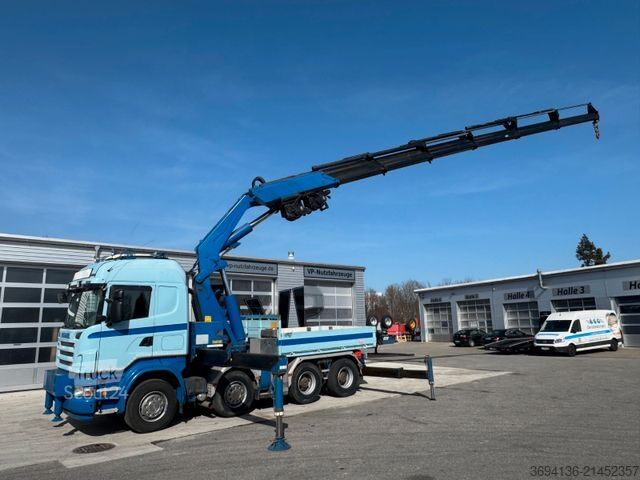 Grue montée sur camion SCANIA R 500 8x4 Fassi 800 Ladekran