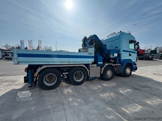 Grue montée sur camion SCANIA R 500 8x4 Fassi 800 Ladekran