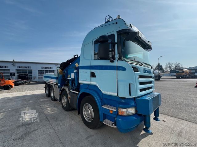 Grue montée sur camion SCANIA R 500 8x4 Fassi 800 Ladekran